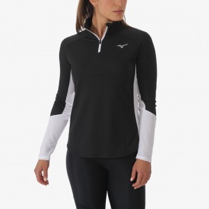 Mizuno DRY AEROFLOW LONG SLEEVE HALF ZIP Nere | IT_MZN91274